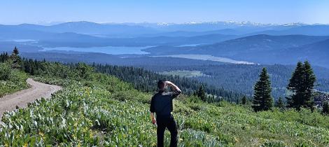 Searching in the mountains 