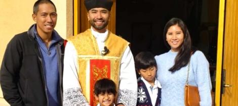 family picture after Mass 