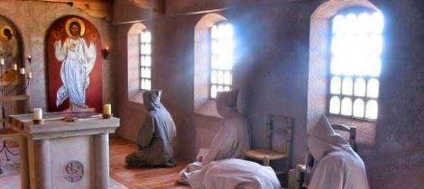 Monks in prayer 