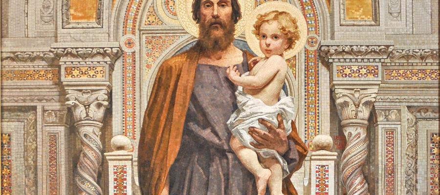 Child Jesus in the arms of St. Joseph