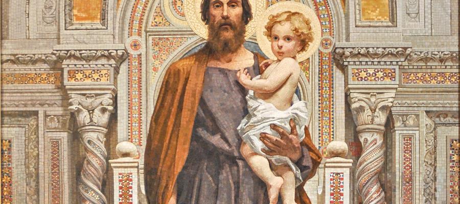 Child Jesus in the arms of St. Joseph 