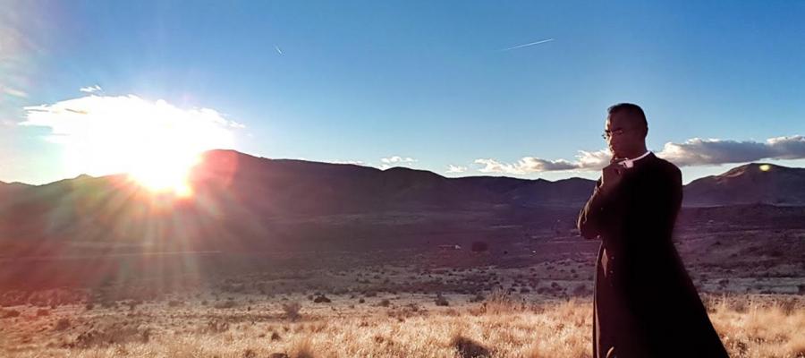 Praying in the desert 