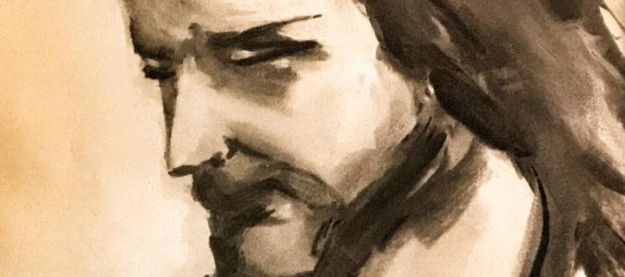 charcoal Drawing of Jesus 