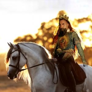 riding a horse 