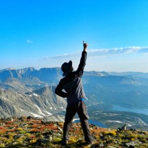 Pointing to the sky