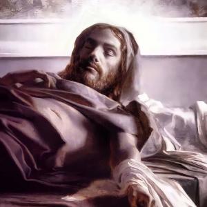 Jesus in the tomb